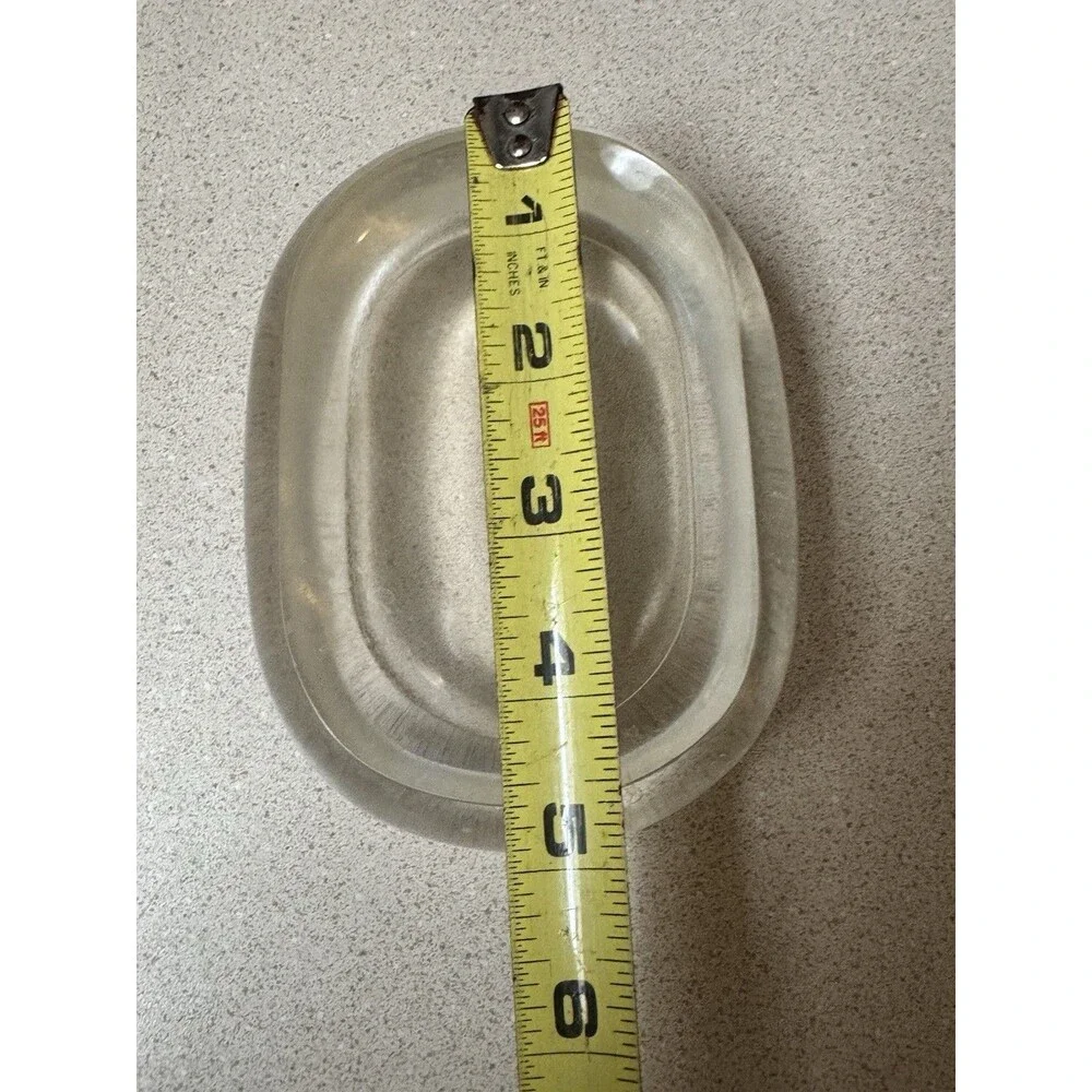 Vintage MCM Acrylic Lucite Soap Dish Trinket Jewelry - MINIMALIST VTG